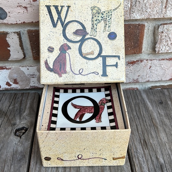 Dog lovers gift Desert bread plates art by linda spivey good quality nice weight - Picture 11 of 11